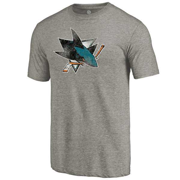 Men's San Jose Sharks Distressed Team Logo Tri Blend T-Shirt Ash FengYun,We sell and wholesale Men's San Jose Sharks Distressed Team Logo Tri Blend T-Shirt Ash FengYun on line form chian!